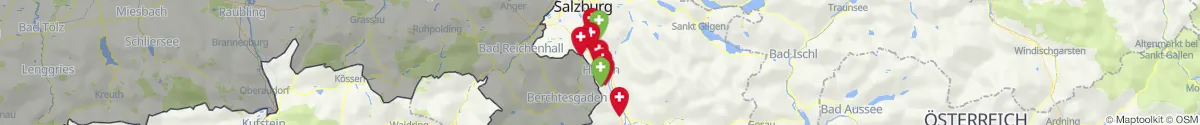 Map view for Pharmacies emergency services nearby Adnet (Hallein, Salzburg)